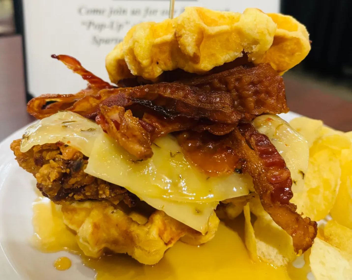 Hot Honey Crispy Chicken Waffle, St. Thomas Aquinas College